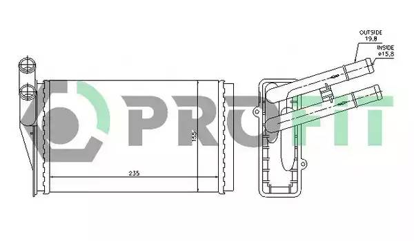 Радиатор отопителя PROFIT PR0018N1