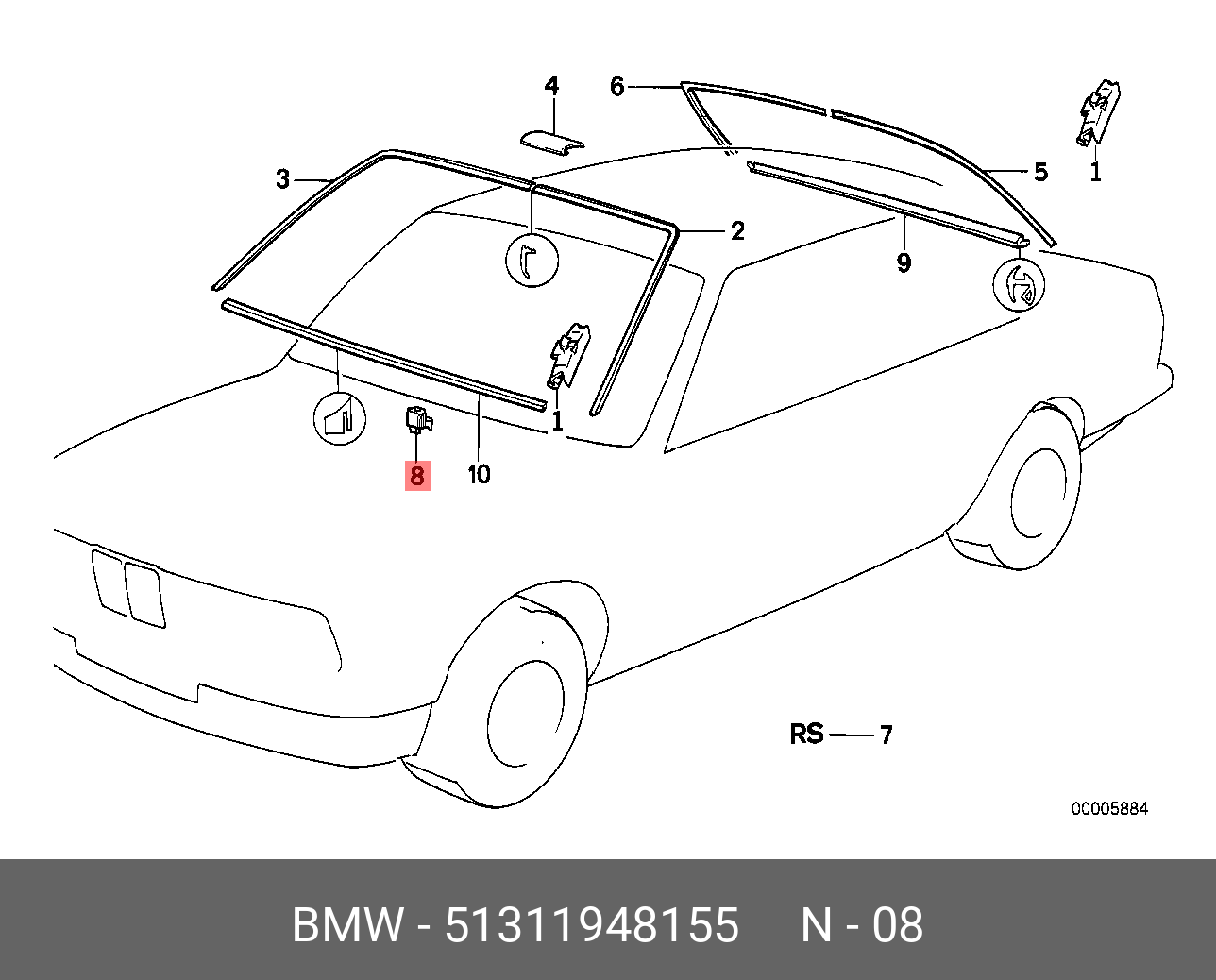 51311948155 BMW Стойка