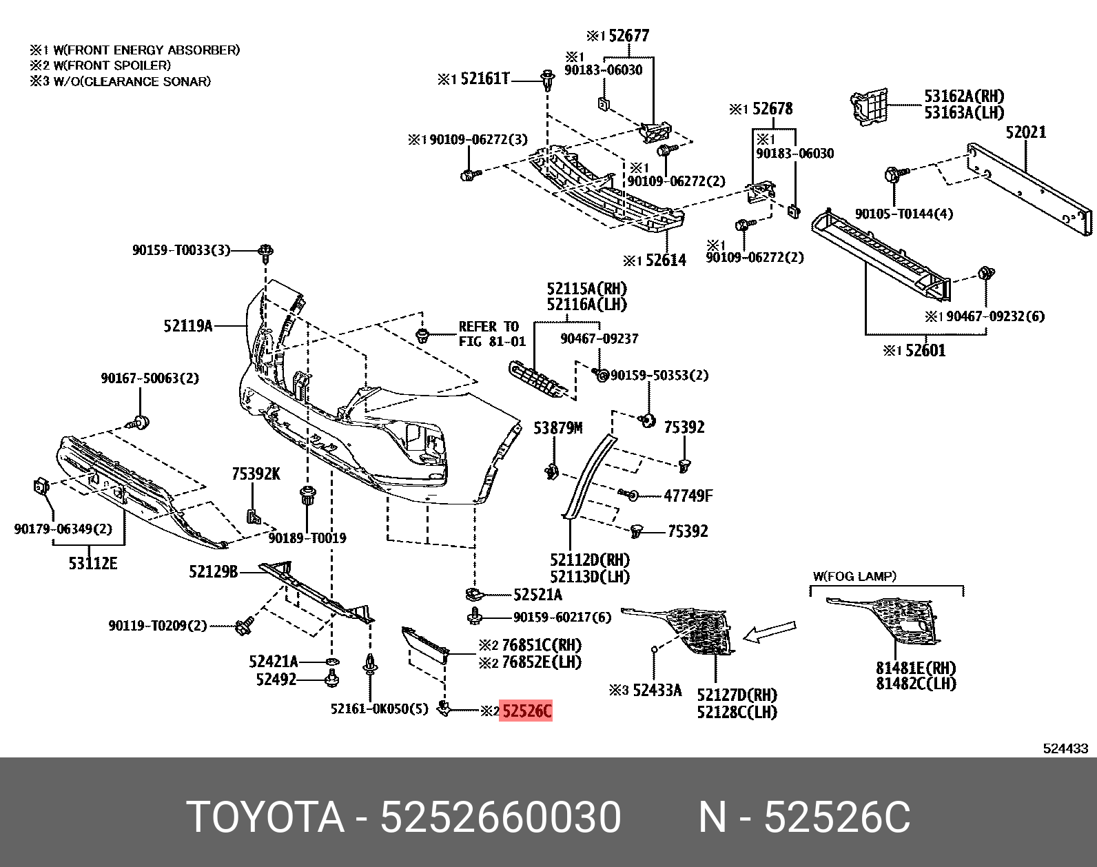 5252660030 TOYOTA Крепеж