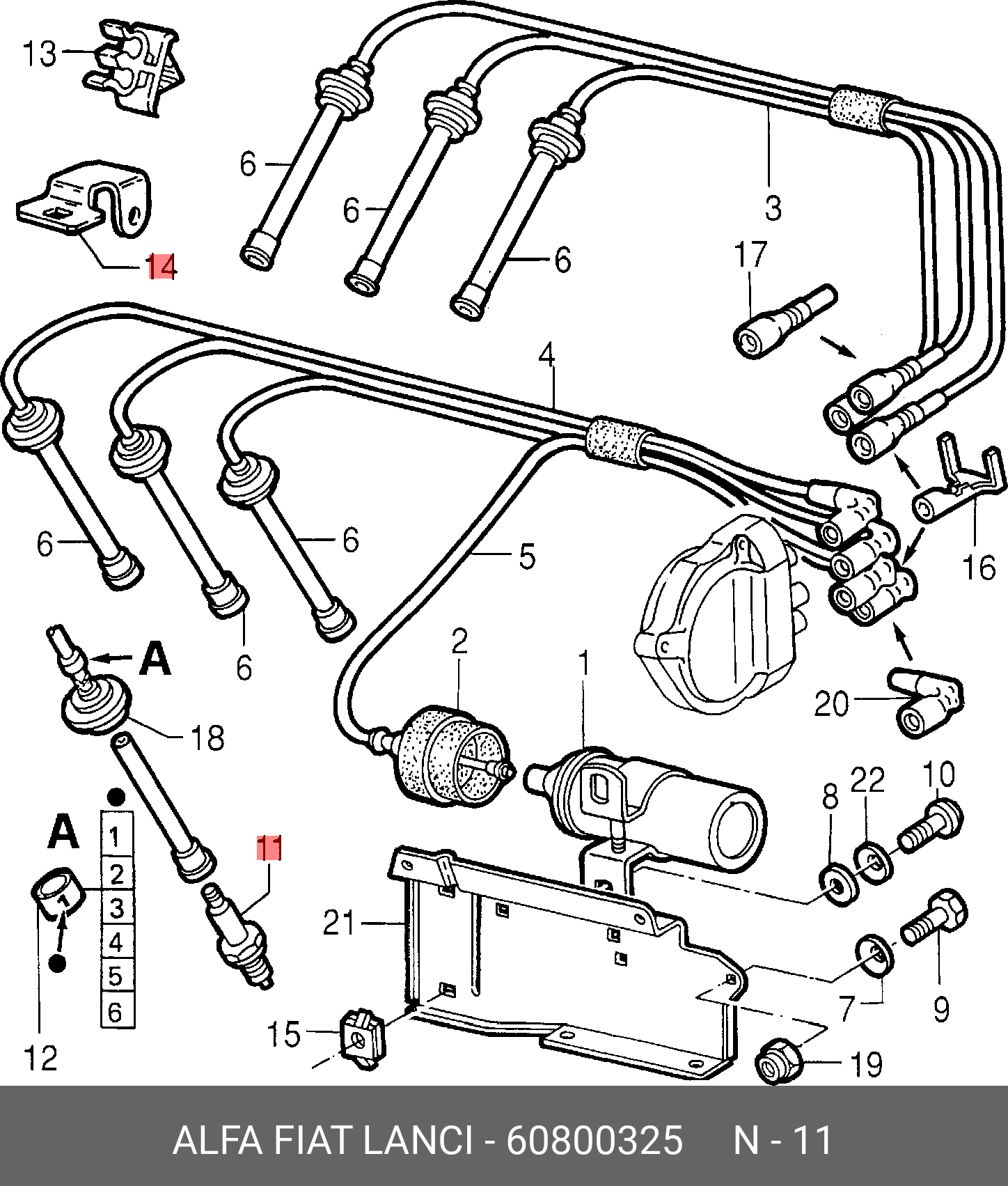 60800325 FIAT/ALFA/LANCIA Свеча зажигания