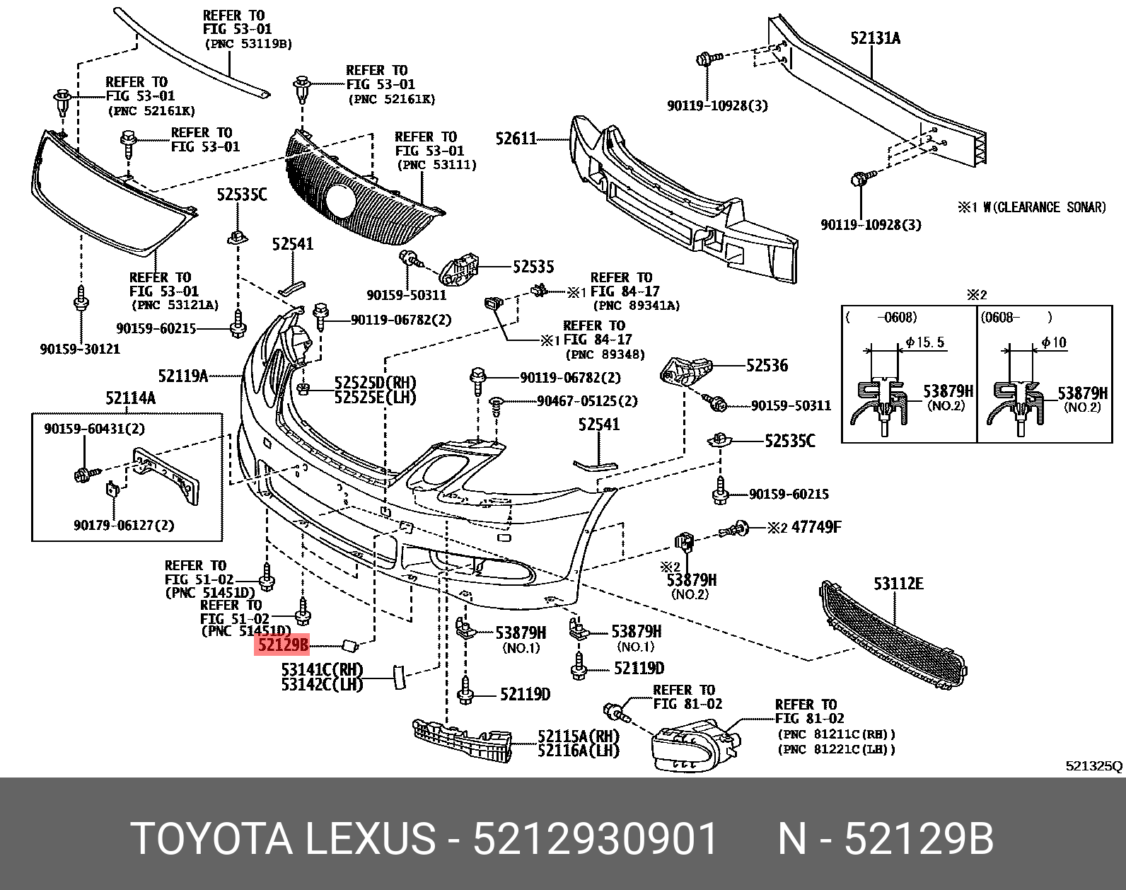 5212930901 TOYOTA БАМПЕРА ВСТАВКА