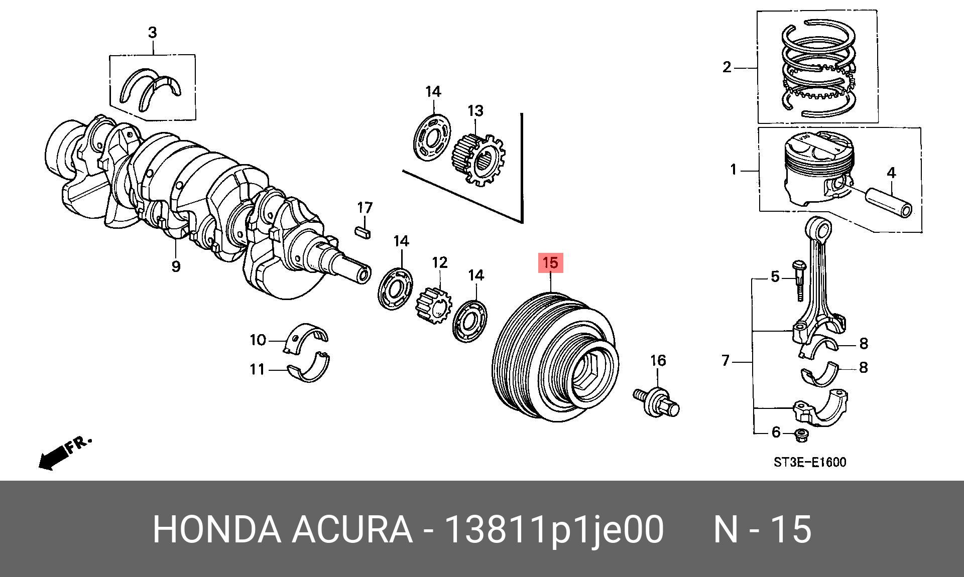 13811P1JE00 HONDA 