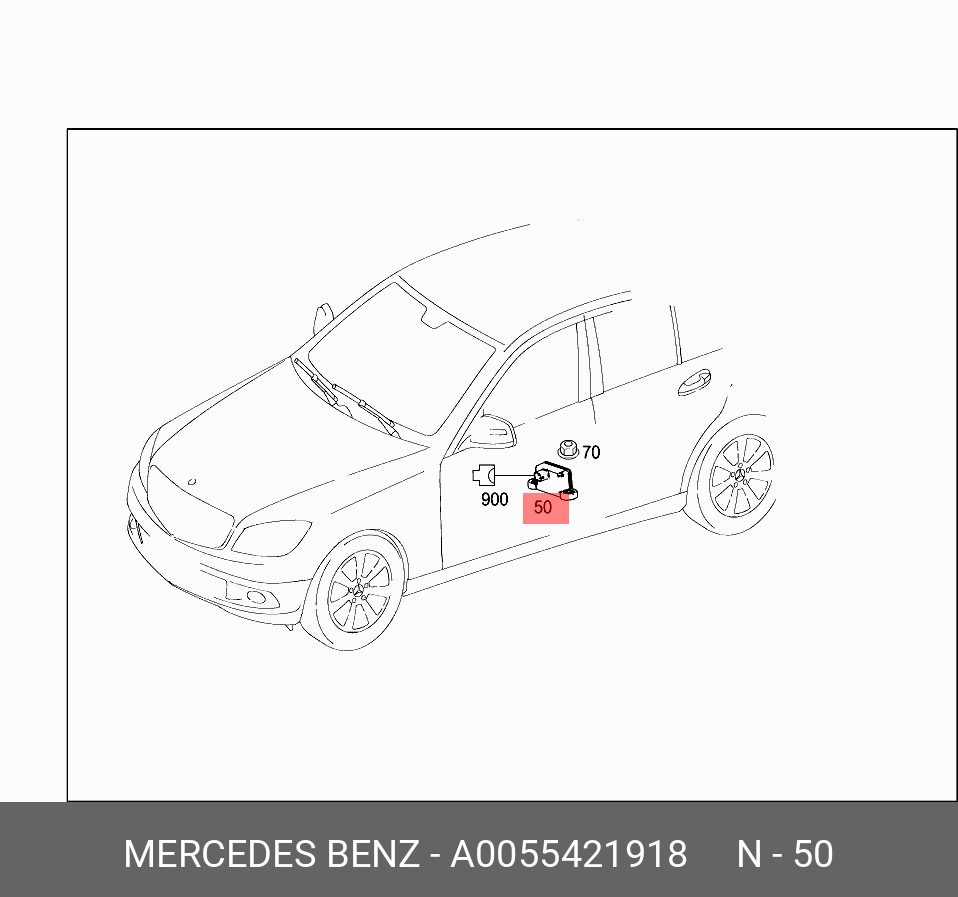 A0055421918 MERCEDES-BENZ Датчик ускорения купить в интернет-магазине AvtoTO