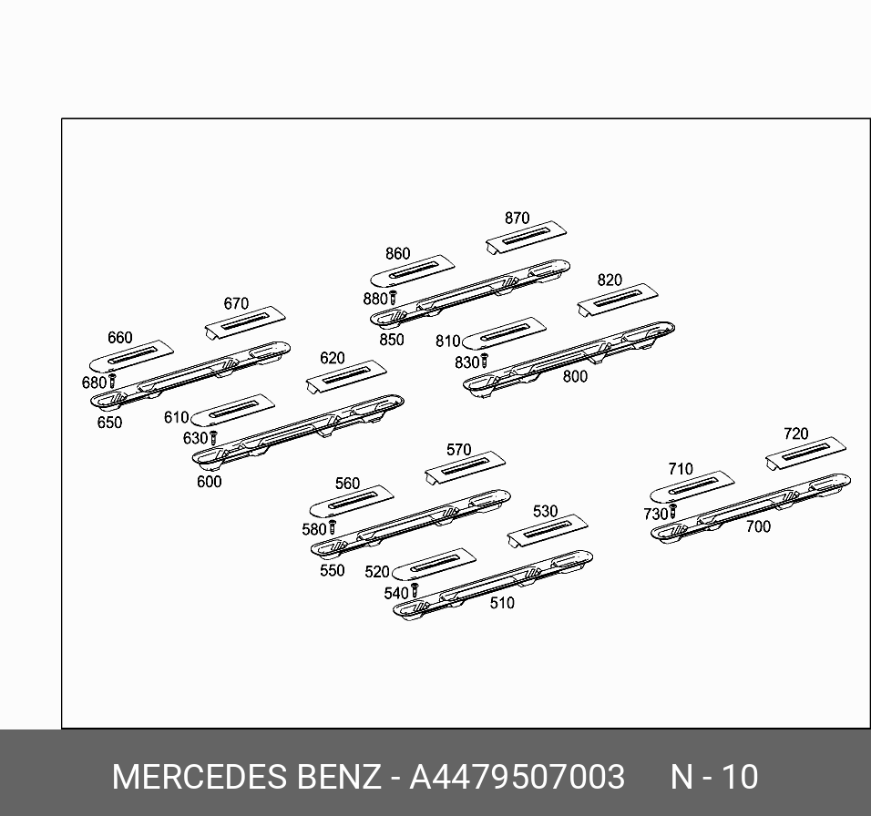 A4479507003 MERCEDES-BENZ НАПРАВЛЯЮЩАЯ КРЕПЛЕНИЯ СИДЕНЬЯ