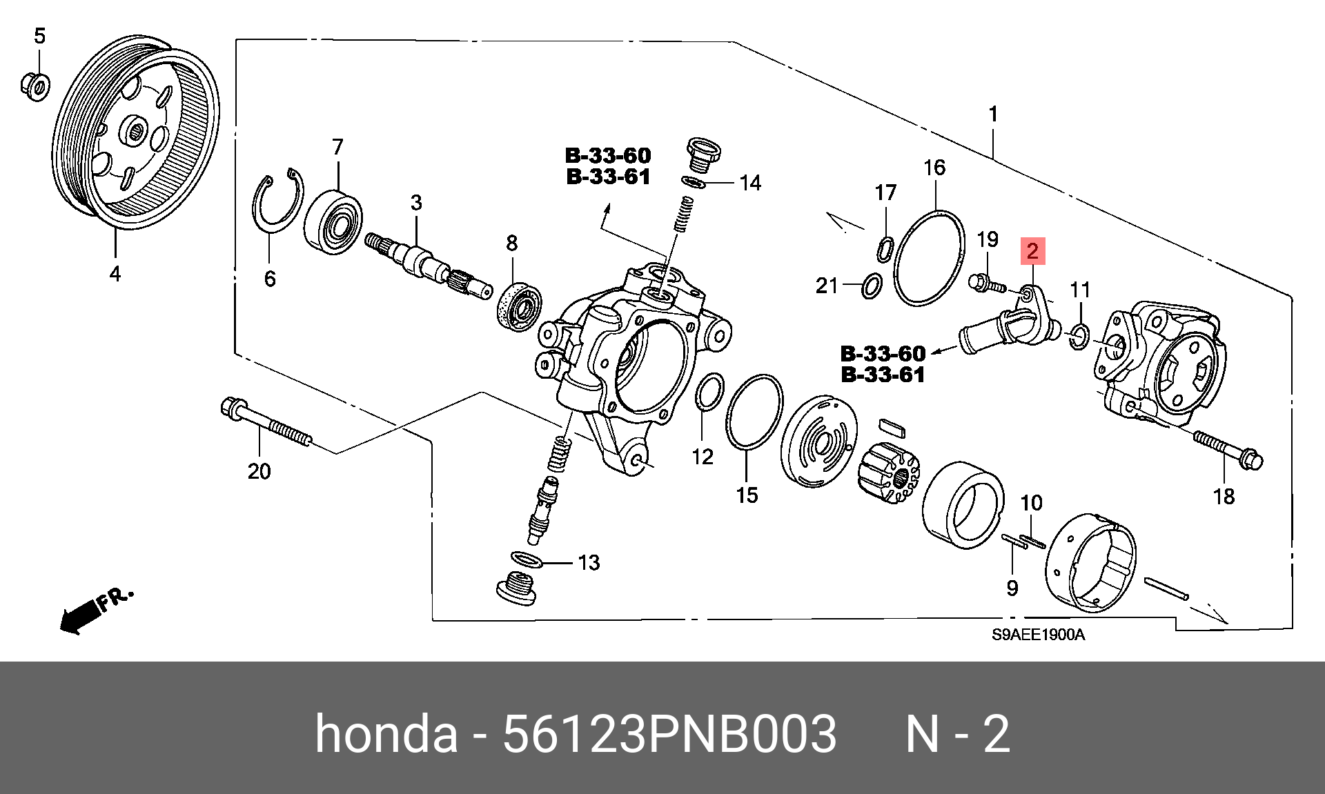 56123PNB003 HONDA 