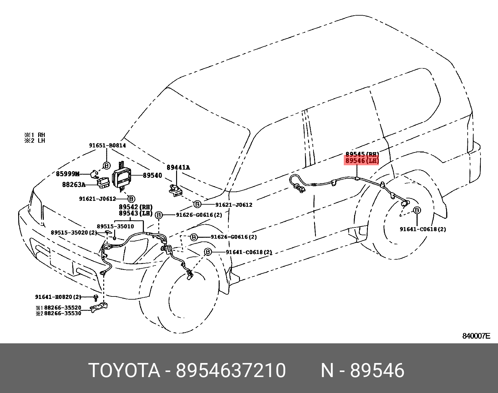 8954637210 TOYOTA ДАТЧИК СКОРОСТИ