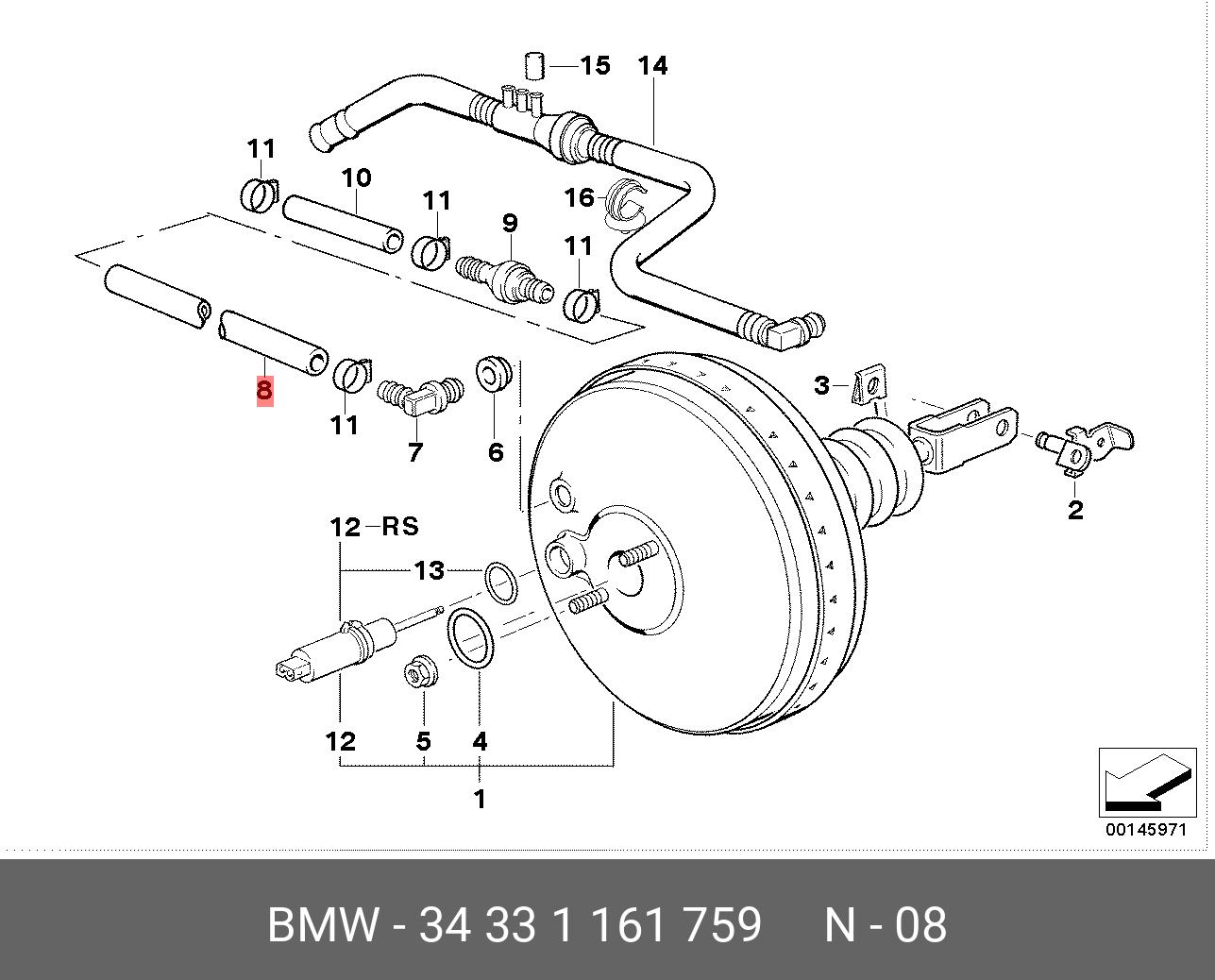 34331161759 BMW SCHLAUCHLEITUNG