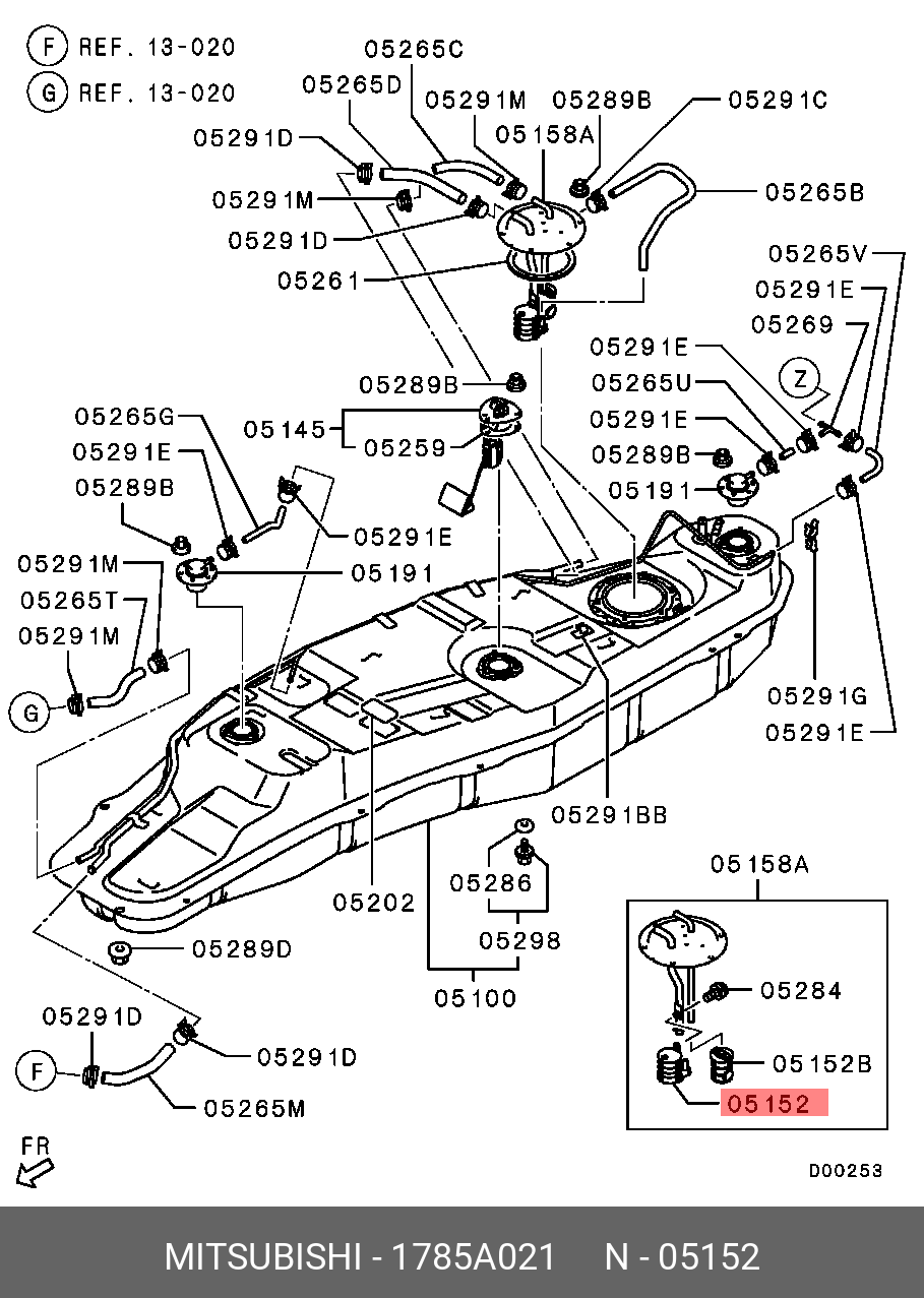 1785A021 MITSUBISHI ФИЛЬТР ТОПЛИВНЫЙ В БАКЕ купить в интернет-магазине  AvtoTO