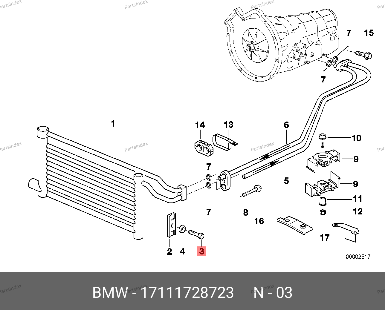 17111728723 BMW Самонарезающий винт