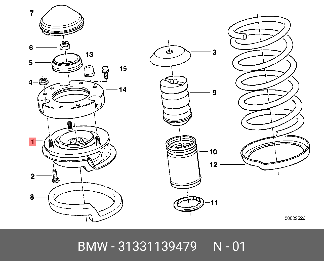 31331139479 BMW STÜTZLAGER STURZKORREKTUR