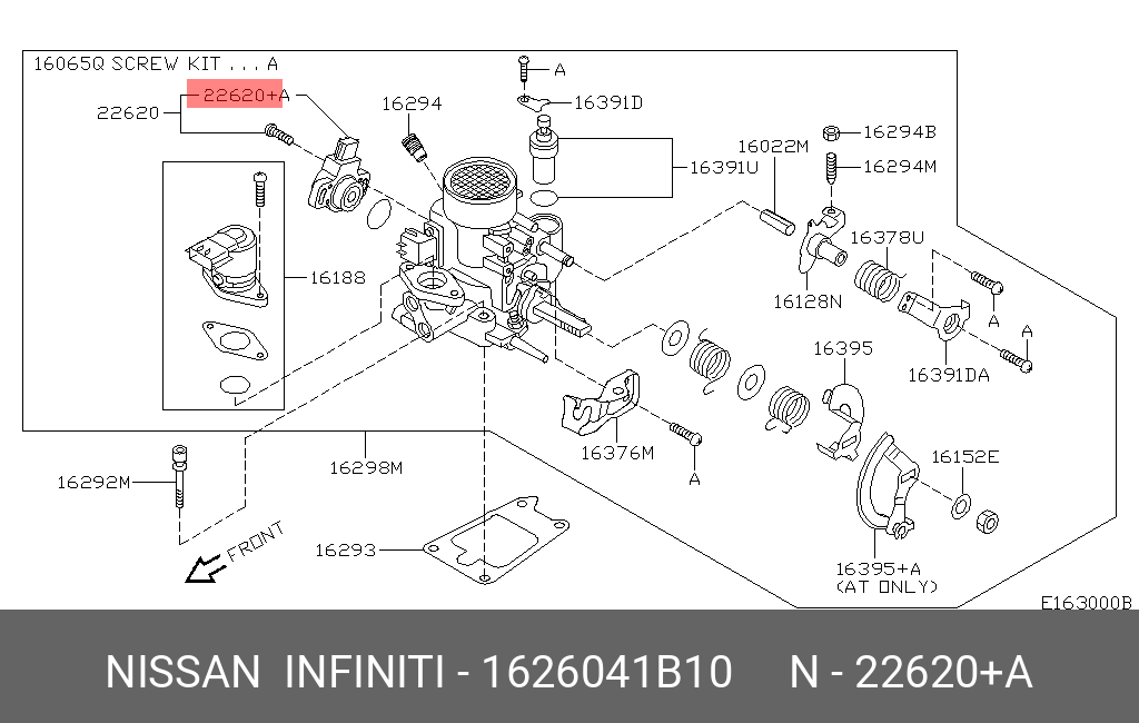 1626041B10 NISSAN THROTTLE POSITION SWITCH