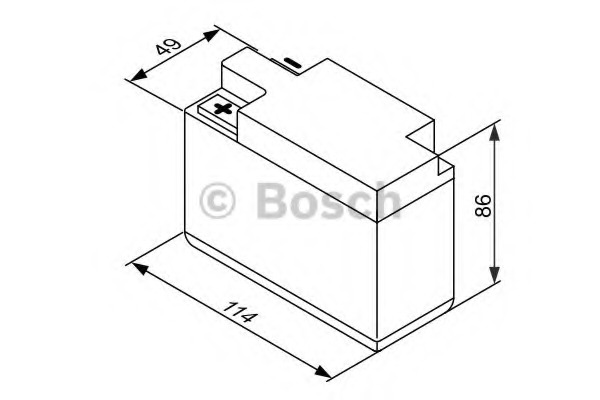 0092M60030 BOSCH Аккумулятор BOSCH М6 12V 2,3Ah 0092M60030