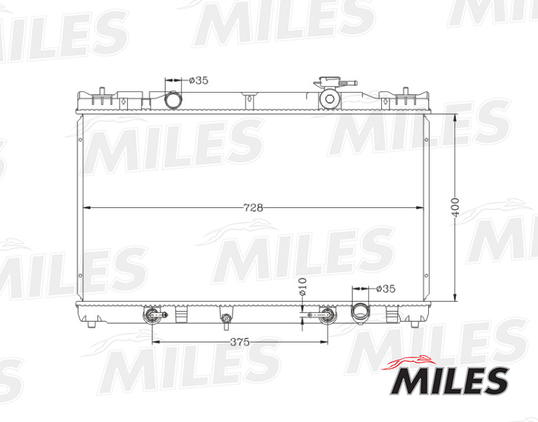 ACRB051 MILES Радиатор, охлаждение двигателя