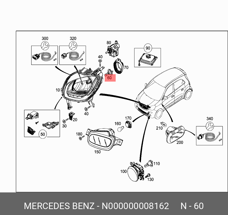 000000008162 MERCEDES-BENZ ЛАМПОЧКА ГАЛОГЕННАЯ