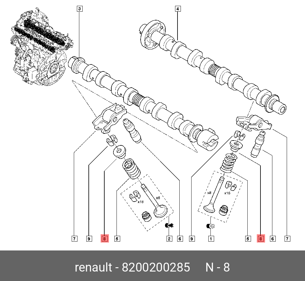 8200200285 RENAULT Чашка