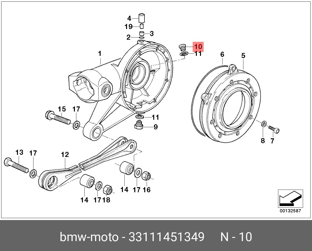33111451349 BMW Резьбовая пробка,VERSCHLUSSSCHRAUBE