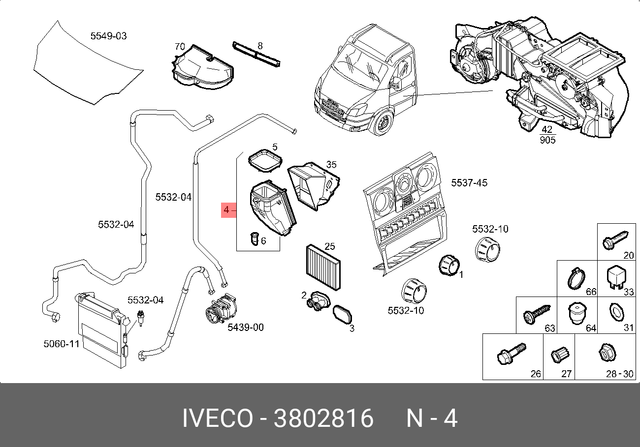 3802816 IVECO Воздуховод салонного отопителя для DAILY