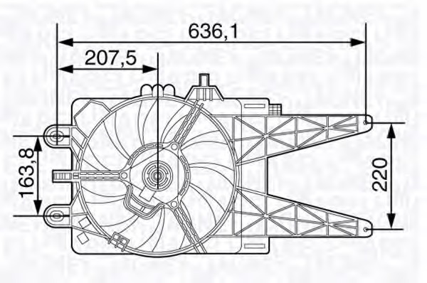 069422478010 MAGNETI MARELLI Вентилятор, охлаждение двигателя