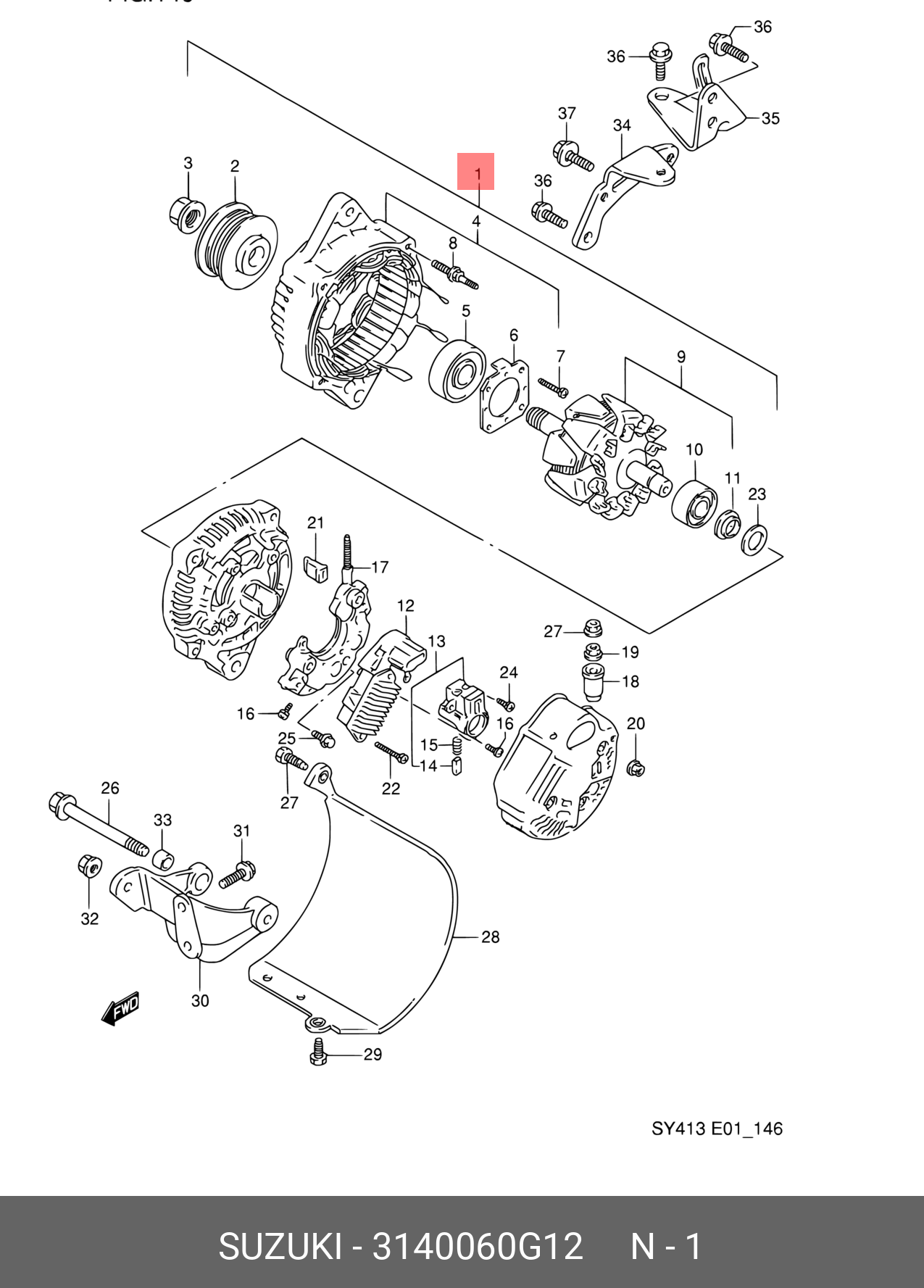 3140060G12 SUZUKI Генератор