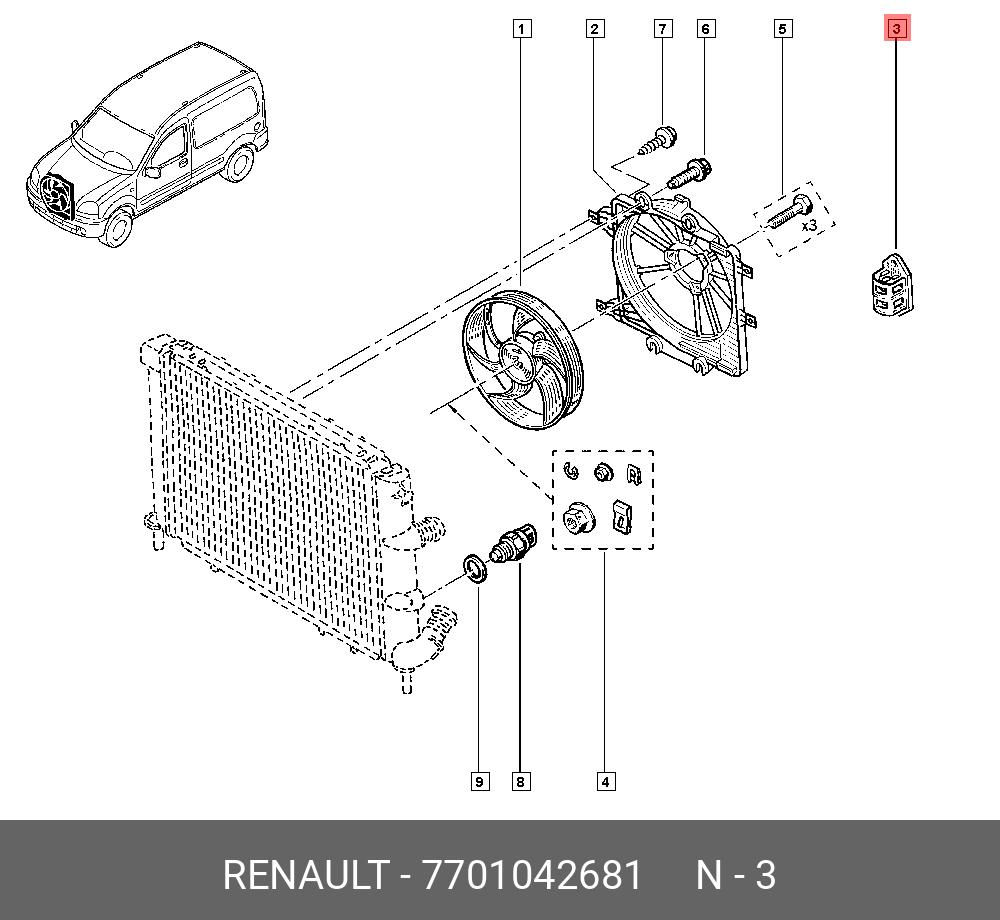 7701042681 RENAULT СОПРОТИВЛЕНИЕ