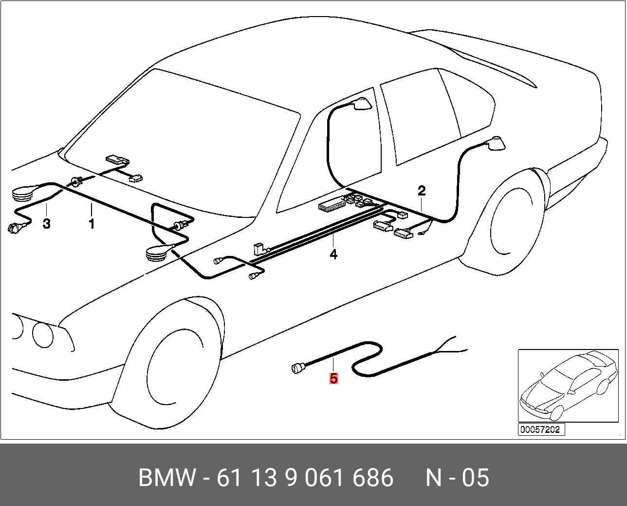 61139061686 BMW Ремонтный кабель ABS