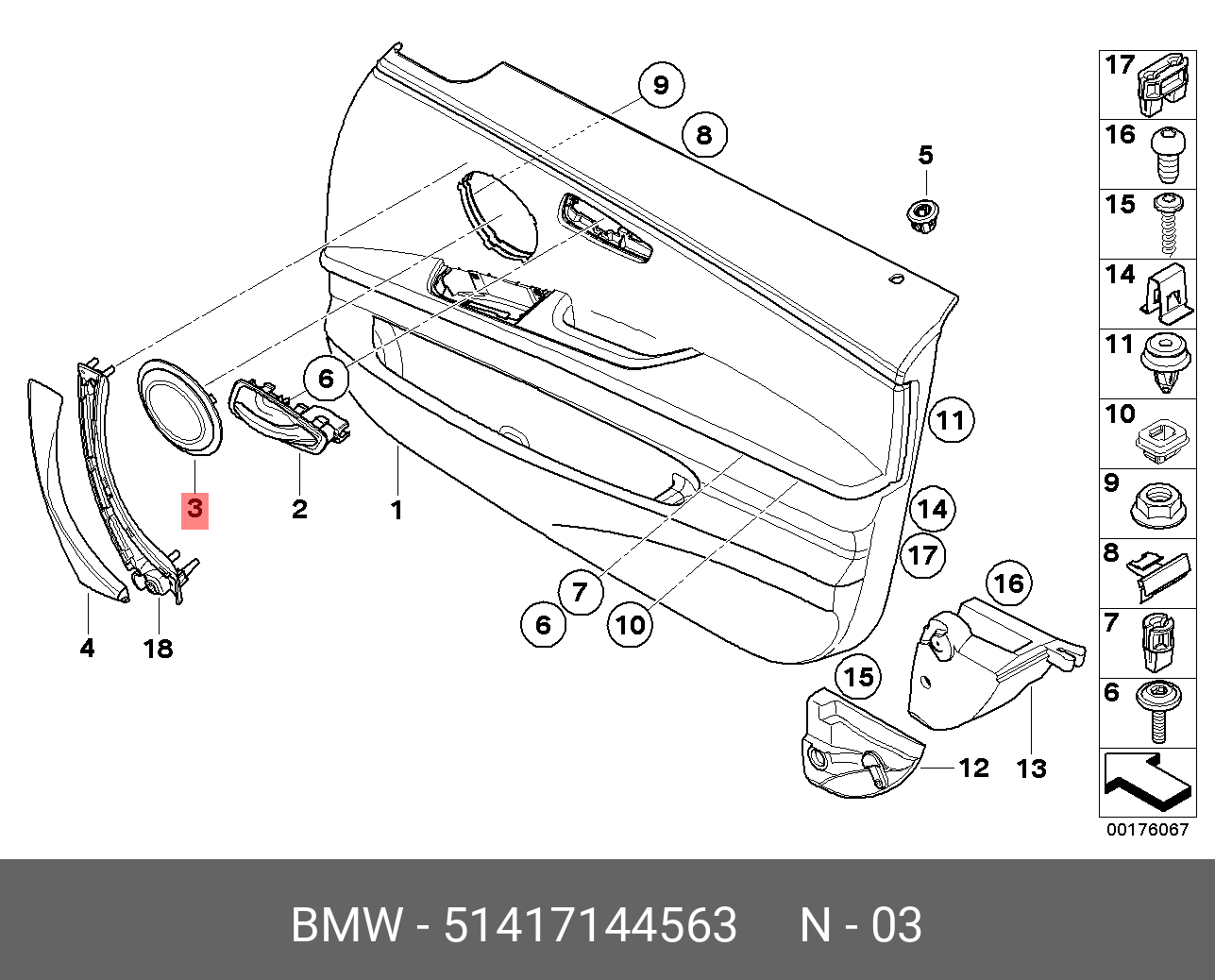 51417079375 BMW Накладка динамика Л купить в интернет-магазине AvtoTO