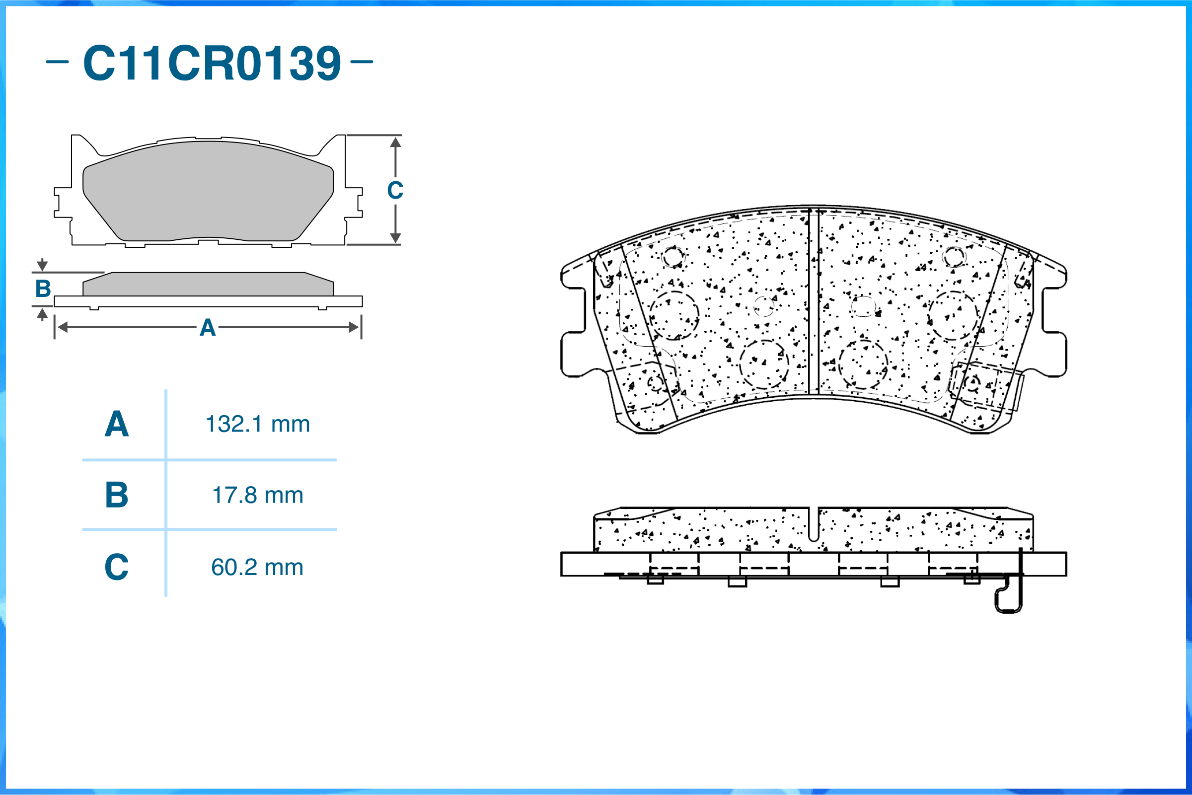 C11CR0139 CWORKS Тормозные колодки передние
