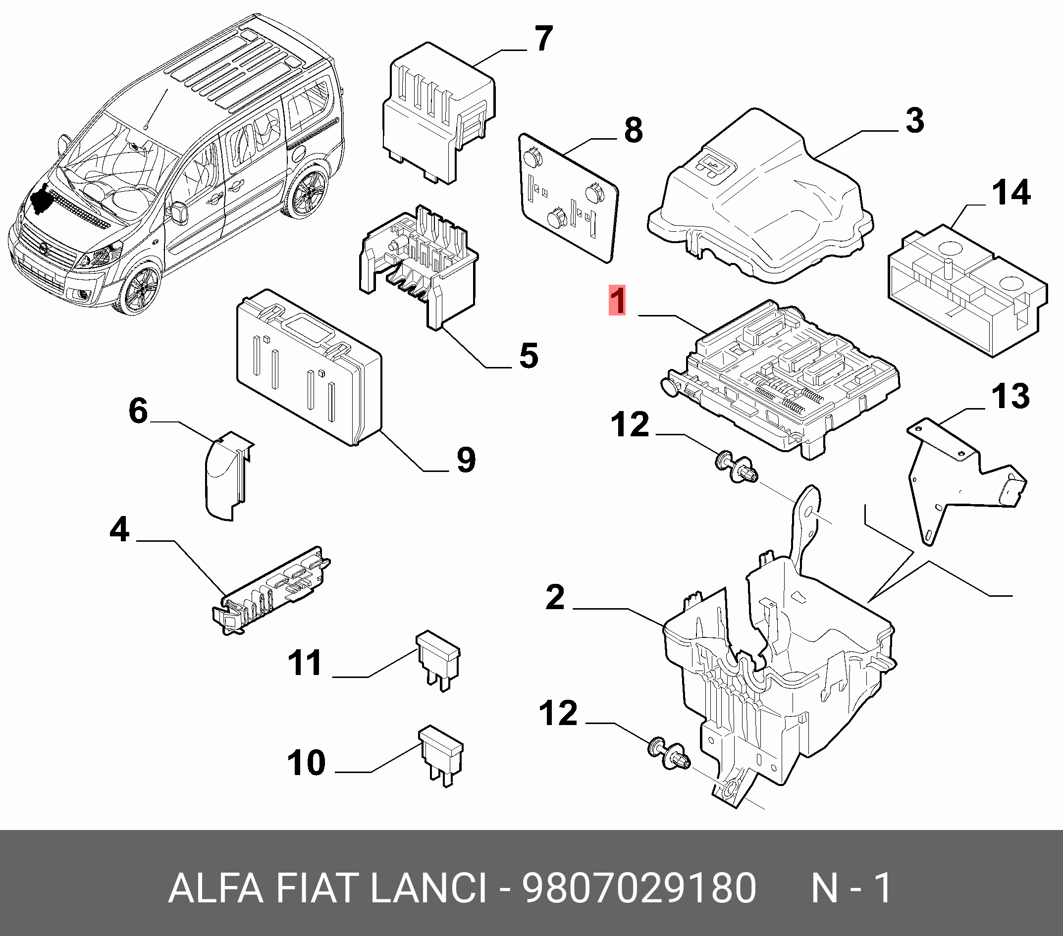 9807029180 FIAT/ALFA/LANCIA 