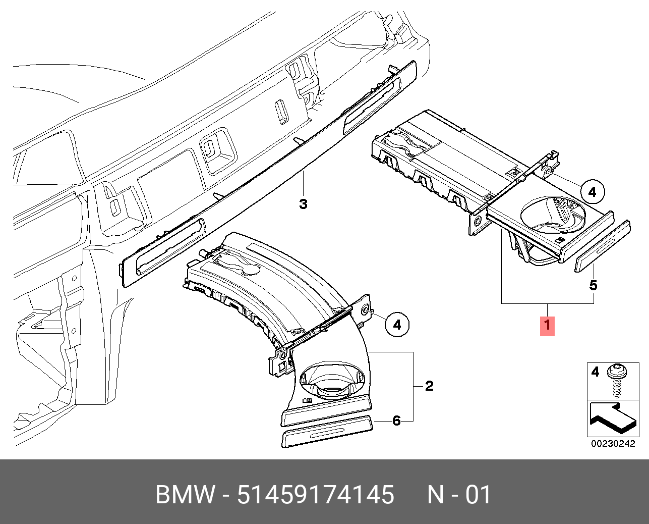 51459174145 BMW Подстаканник П