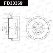 Барабан тормозной задний FAP FD30369