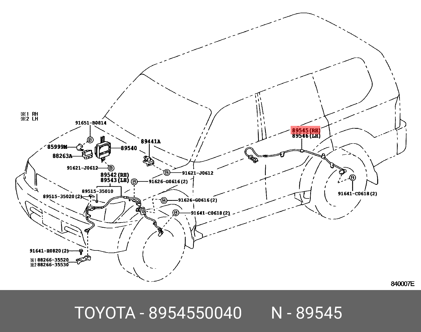 8954550040 TOYOTA ДАТЧИК СКОРОСТИ