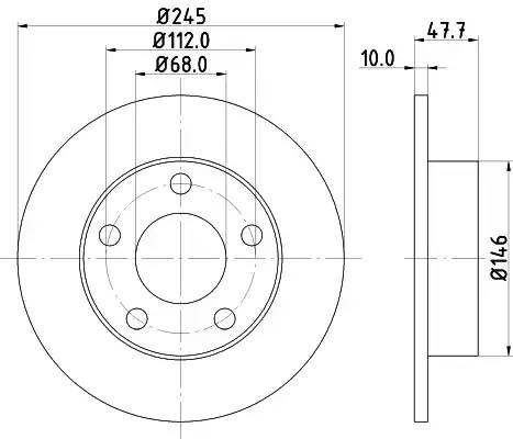8DD355105681 HELLA Тормозной диск
