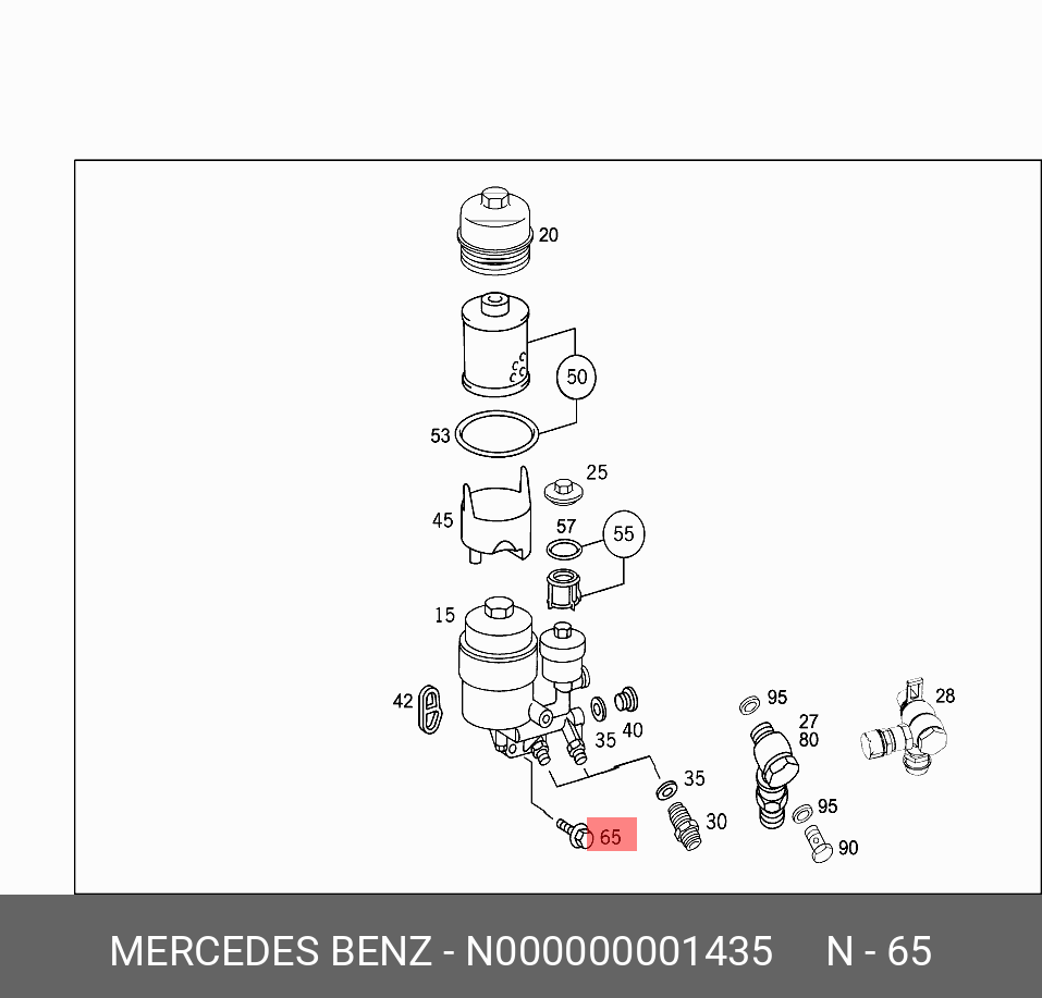 000000001435 MERCEDES-BENZ БОЛТ М10