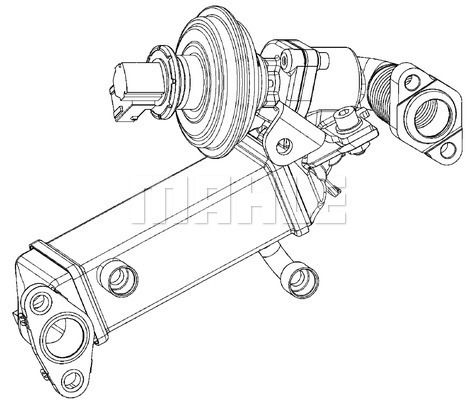CE9000P MAHLE/KNECHT Радиатор системы рециркуляции ОГ