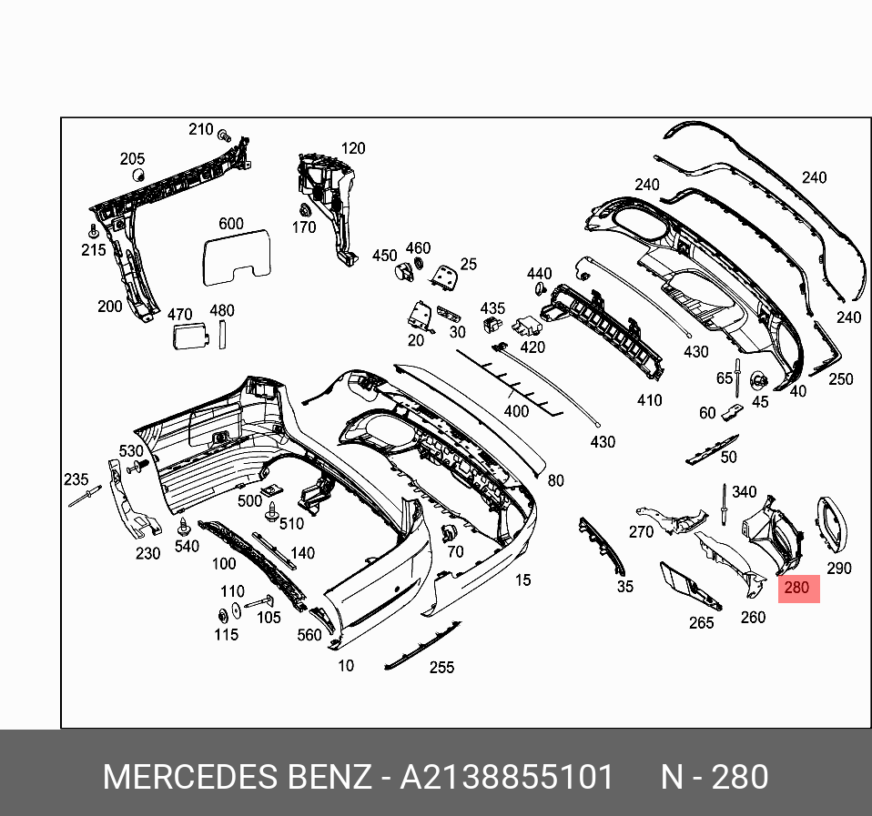 A2138855101 MERCEDES-BENZ КРОНШТЕЙН НАСАДКИ ТРУБЫ ВЫХЛОПНОЙ