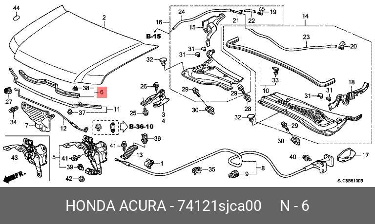74121SJCA00 HONDA -