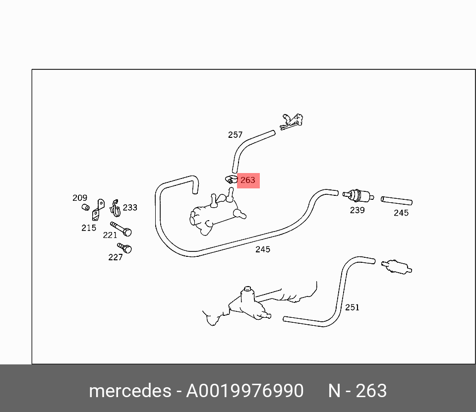 0019976990 MERCEDES-BENZ Хомутик шланга