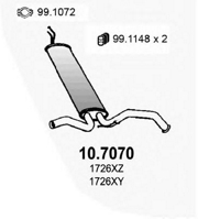 107070 ASSO Гл зд ч Citroen C1/Peugeot 107 1.0i 05->