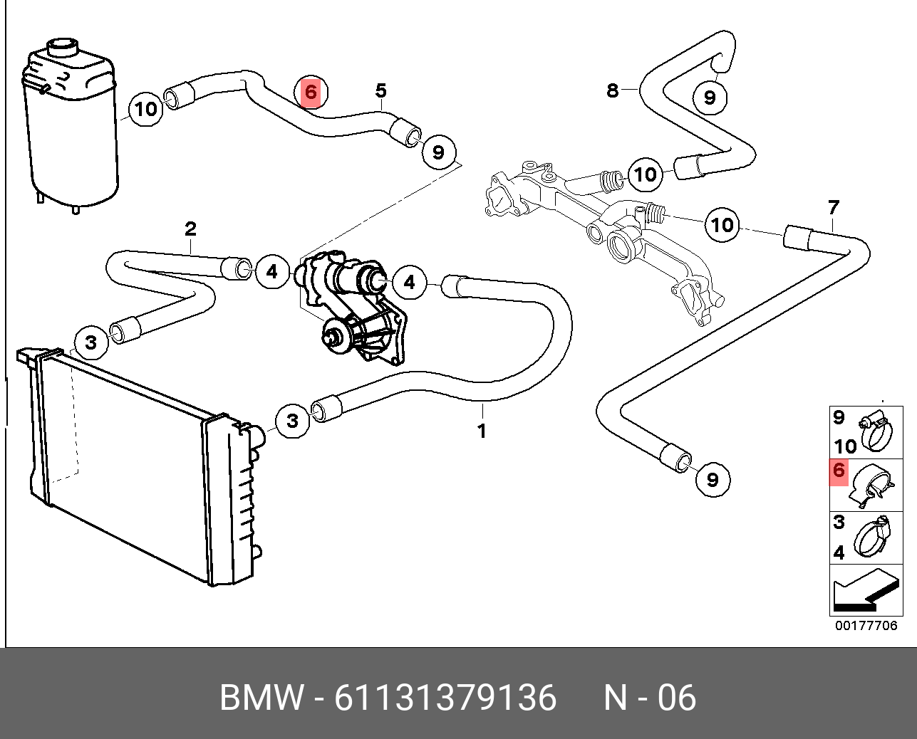 61131379136 BMW ДЕРЖАТЕЛЬ ПРОВОДА