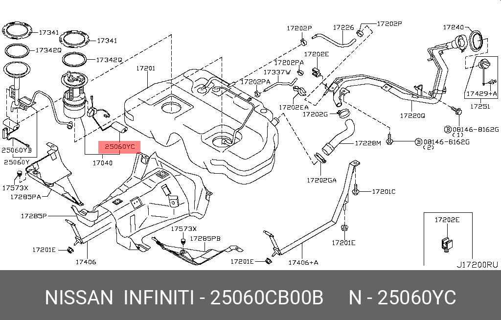 25060CB00B NISSAN FUEL LEVEL SENSOR