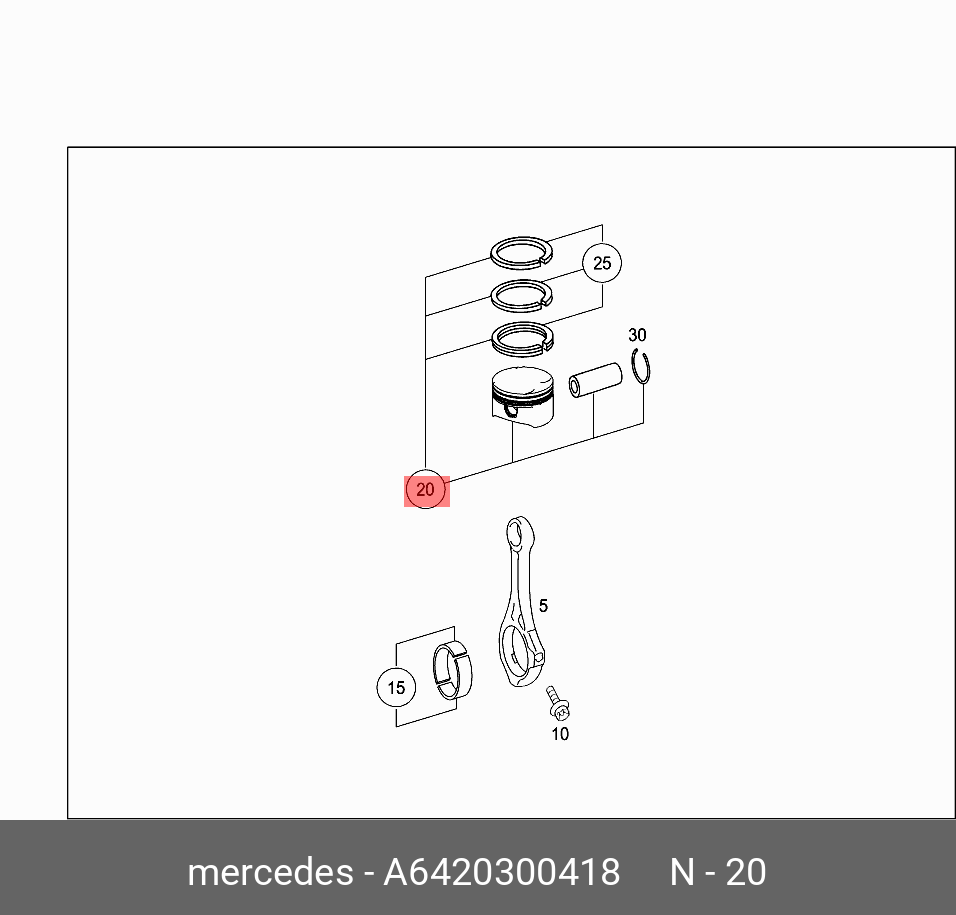 A6420300418 MERCEDES-BENZ ПОРШНИ