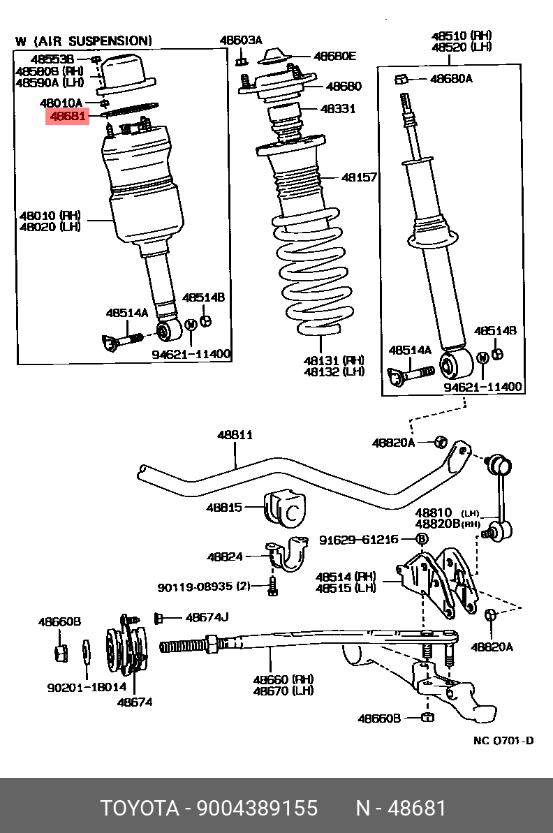 9004389155 TOYOTA ВТУЛКА СТОЙКИ СТАБИЛИЗАТОРА