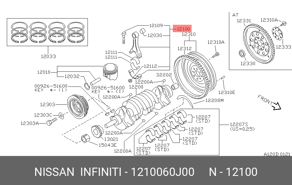 1210060J00 NISSAN ШАТУН