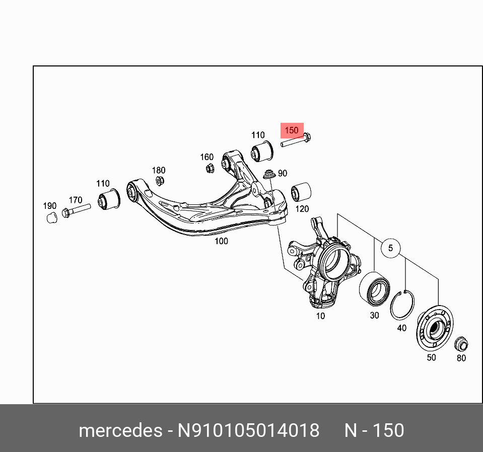 910105014018 MERCEDES-BENZ БОЛТ М14