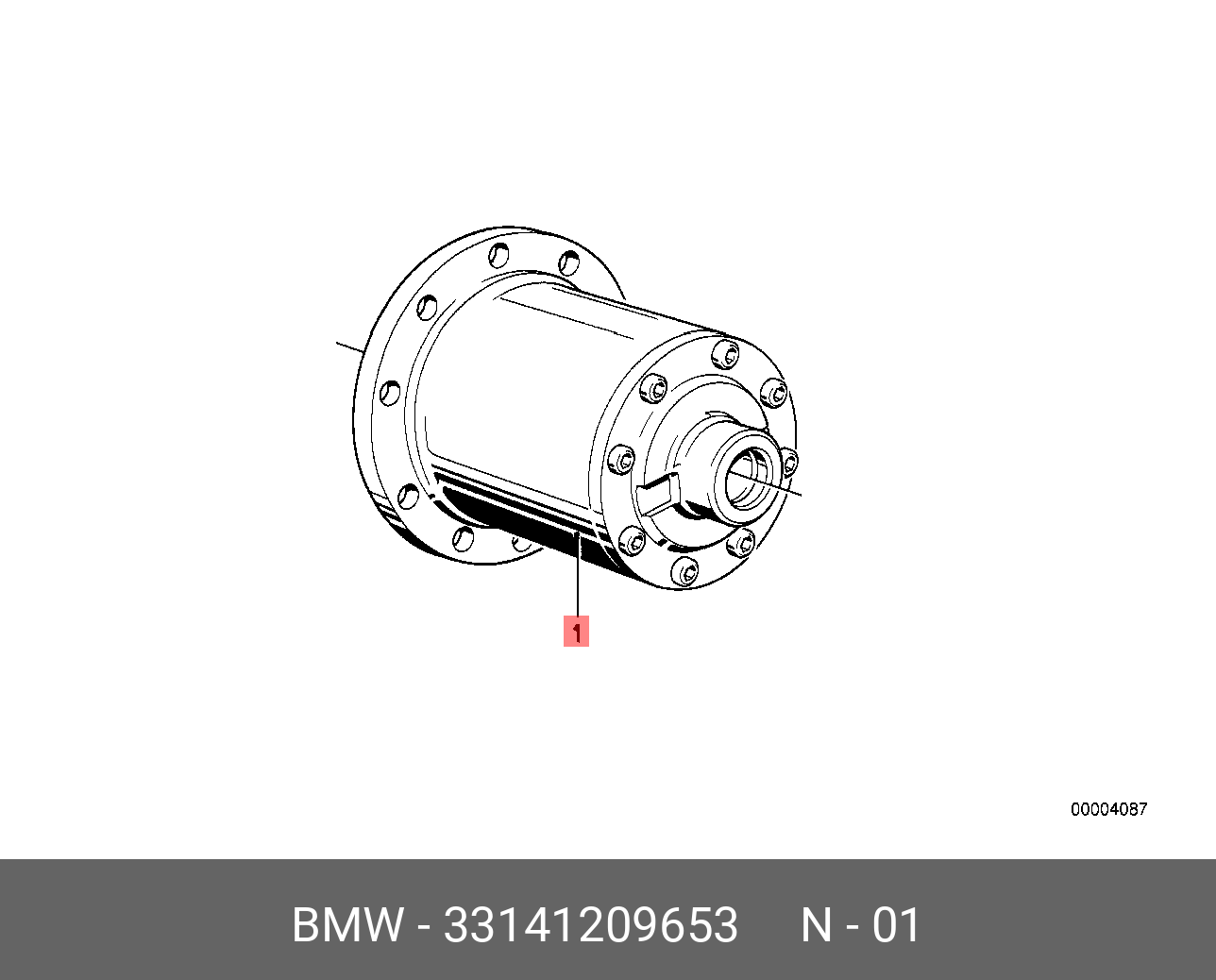 33141209653 BMW Оборотный элемент блокировки