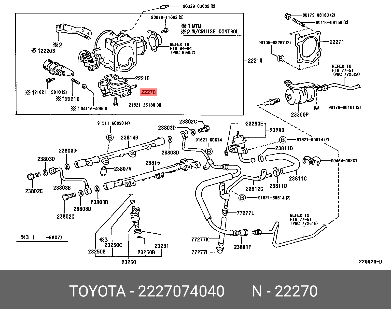 2227074040 TOYOTA КЛАПАН ХОЛОСТОГО ХОДА