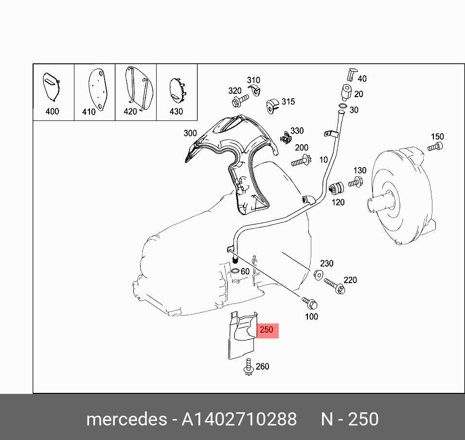 A1402710288 MERCEDES-BENZ КРЫШКА КАРТЕРА КПП