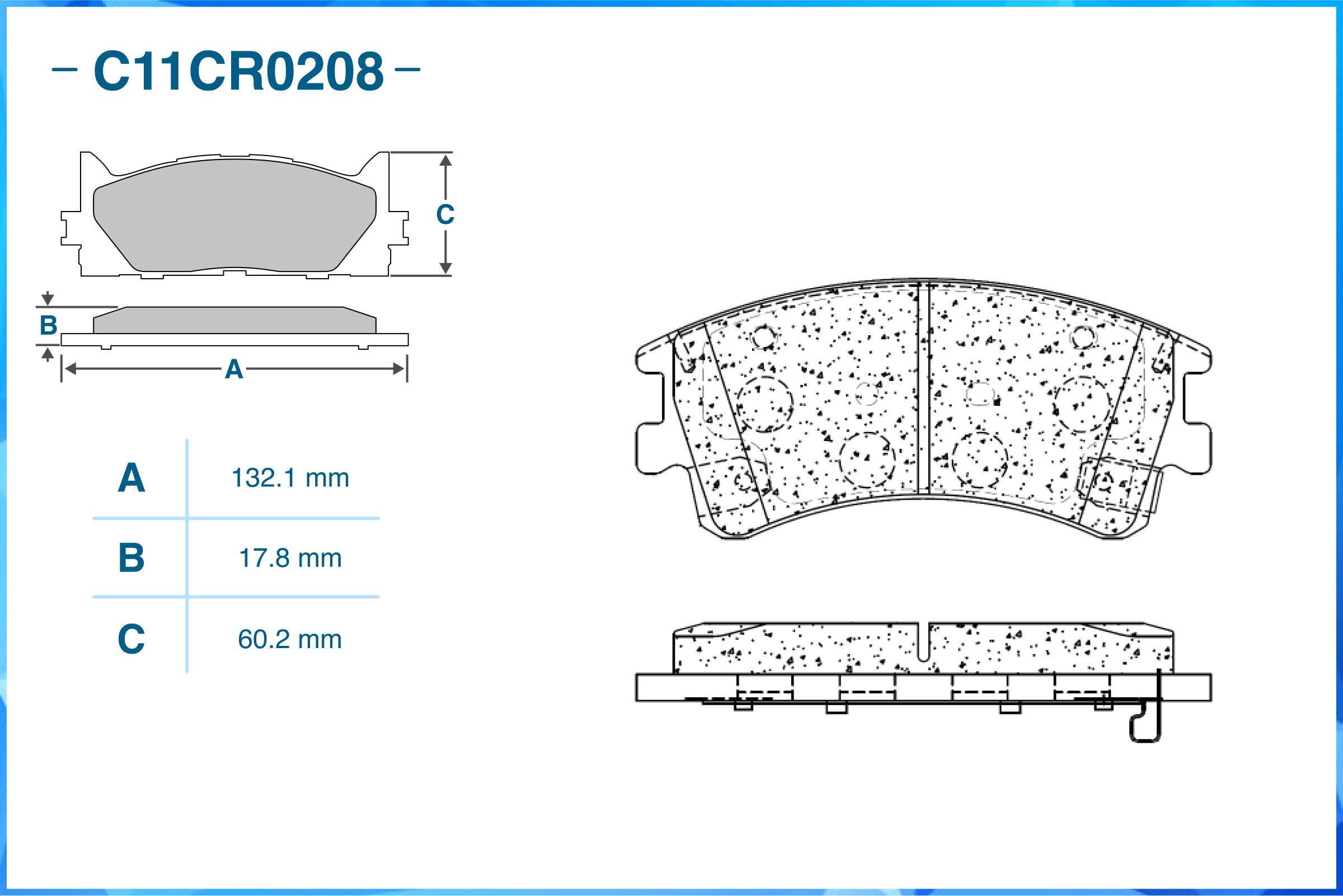 C11CR0208 CWORKS Тормозные колодки передние
