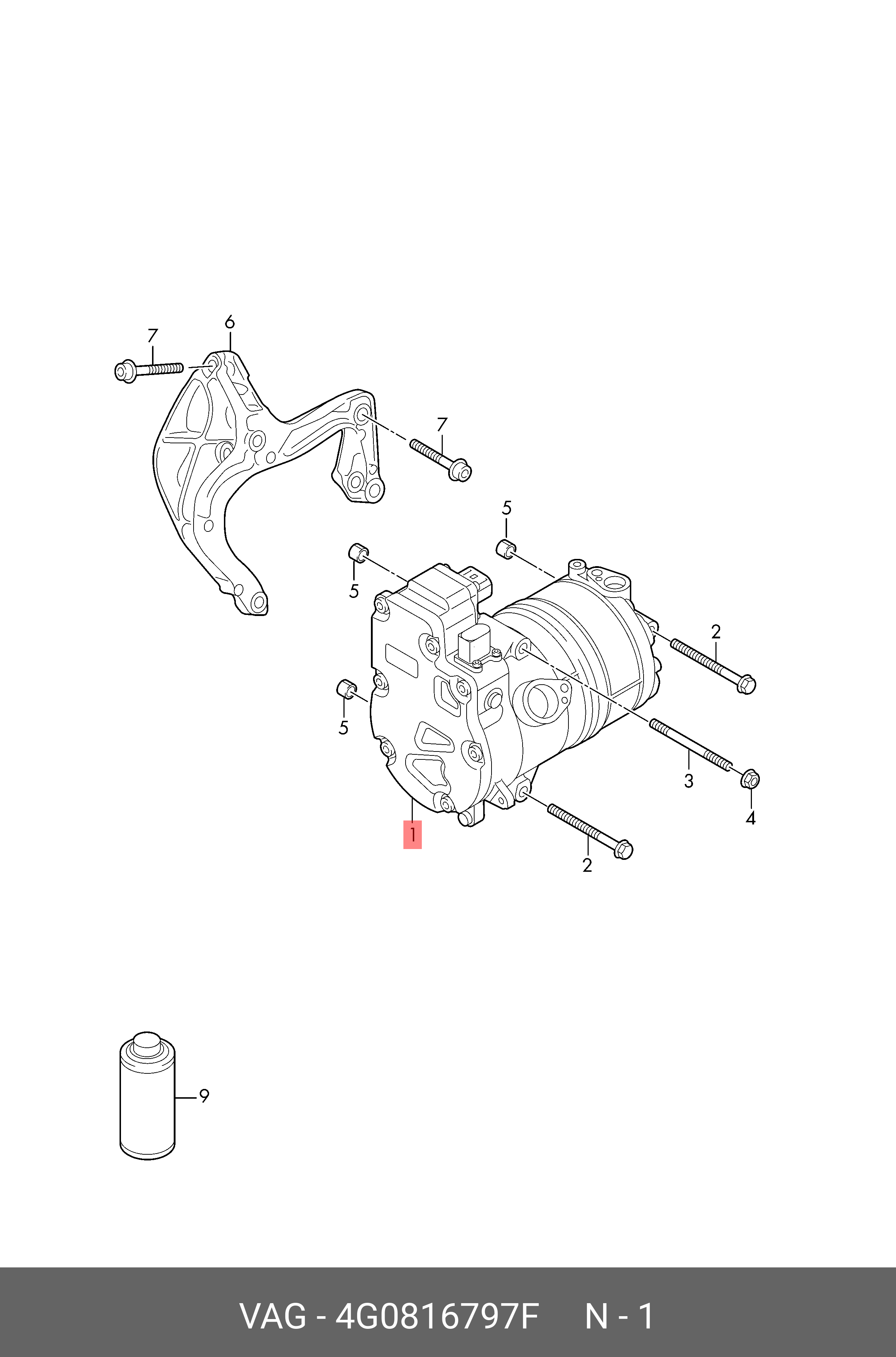 4G0816797F LAMBORGHINI Компрессор кондиционера