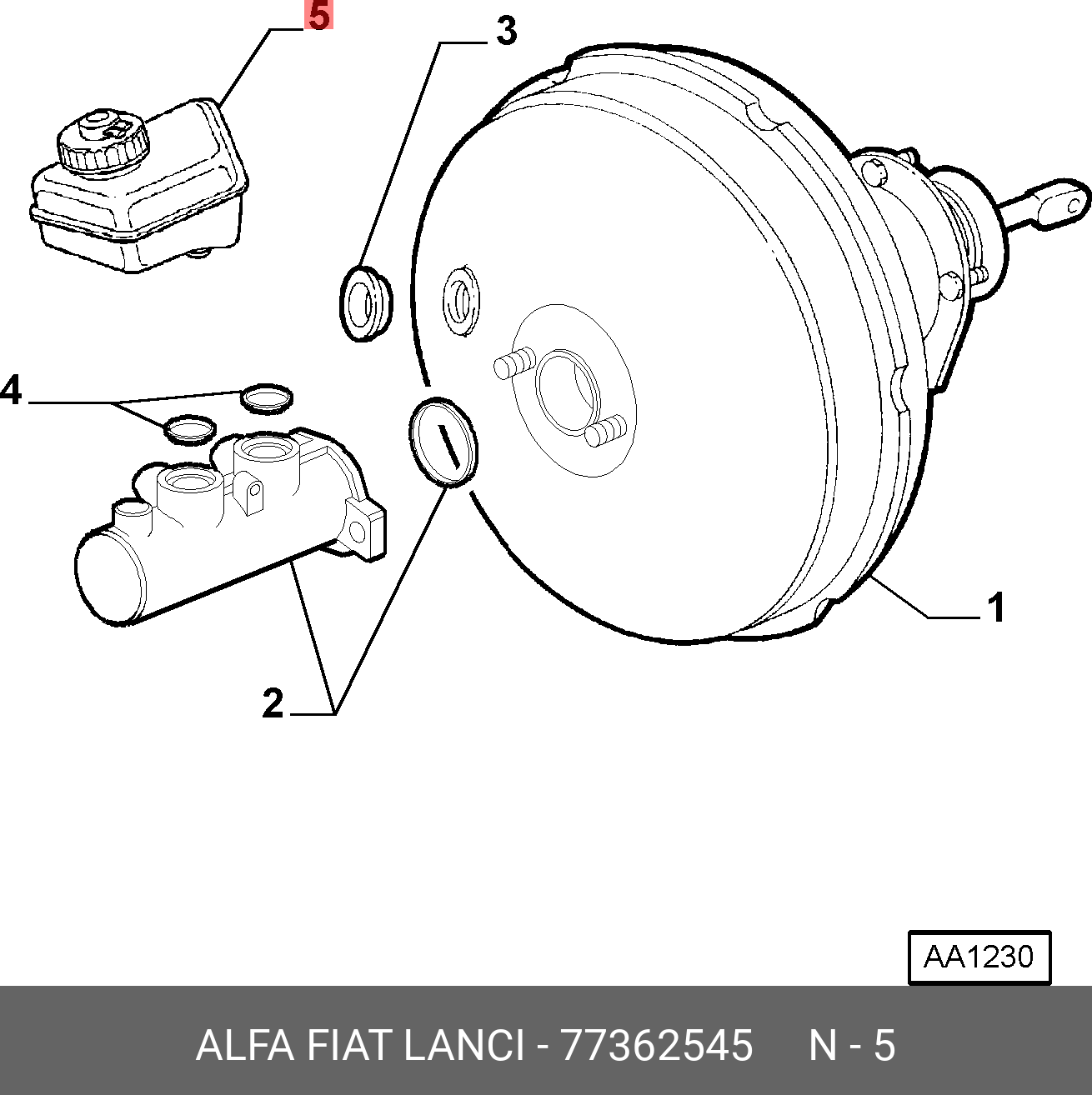 77362545 FIAT/ALFA/LANCIA Бачок для тормозной жидкости
